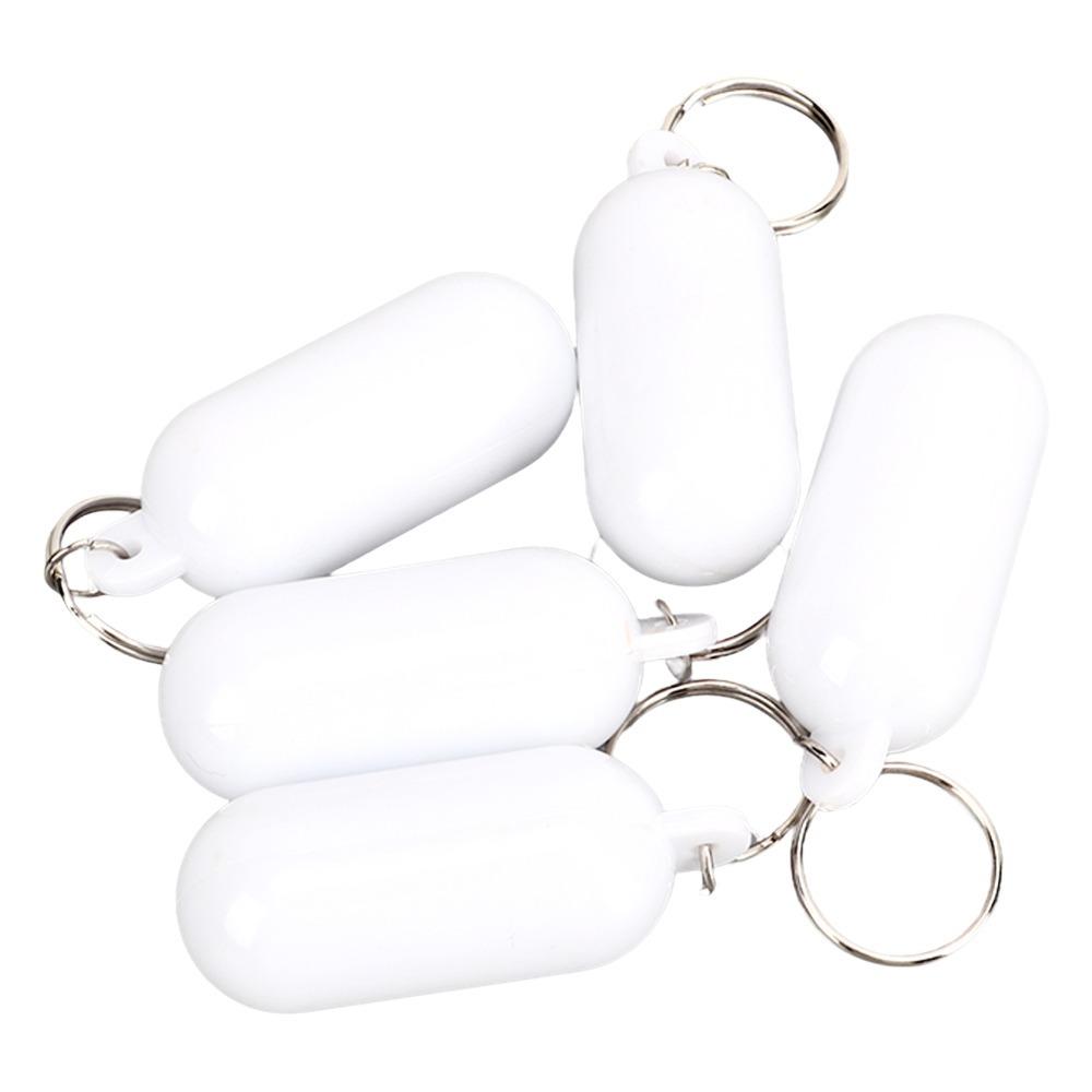 5 Pcs Lightweight Floating Keychain Capsule-Shaped Float Key Ring  Boating Accessories