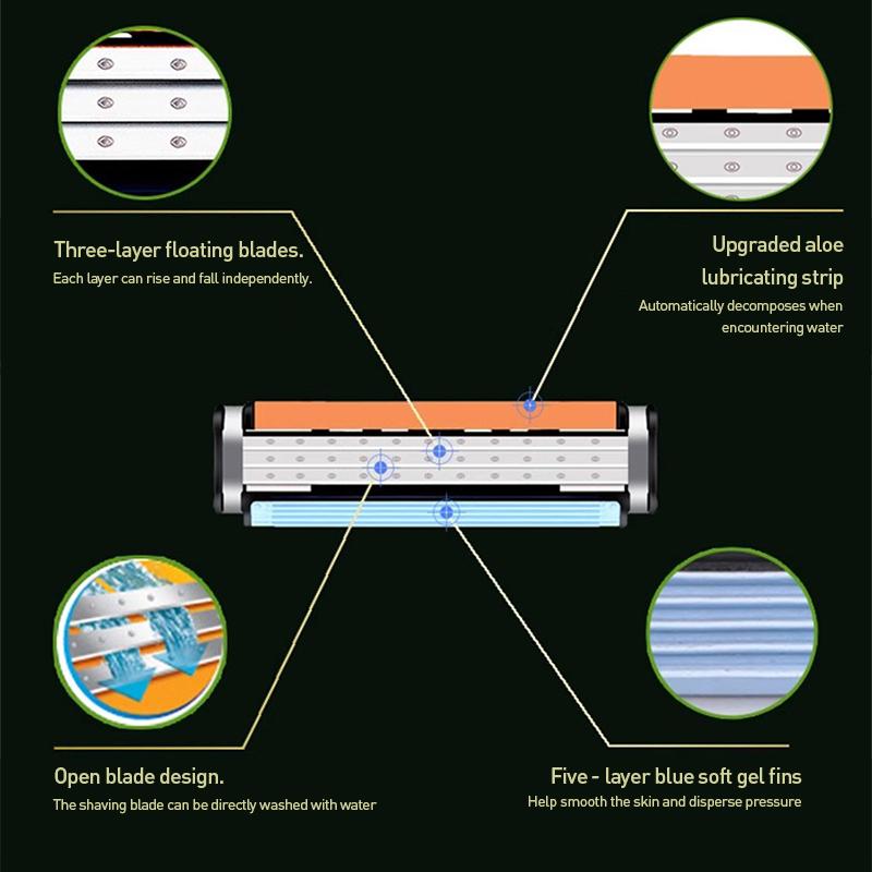 Gillette Бритва мужская Vector 3 1 ручка 4 бритвенные головки сменные лезвия