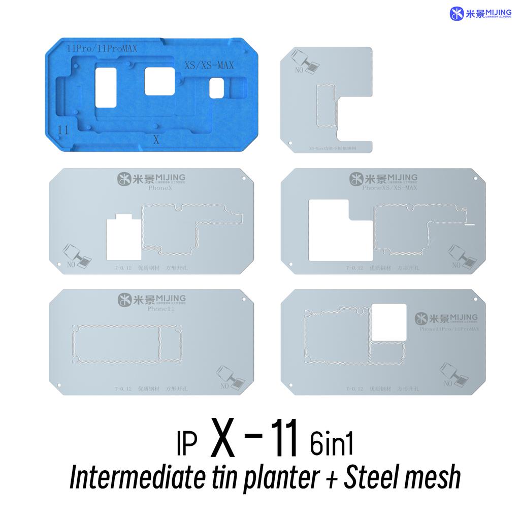 MJ Z20Pro Трафарет для пайки средней платы для iPhone X XS 11 12 13 14 15 Pro Max Mini Материнская плата BGA Платформа для реболлинга