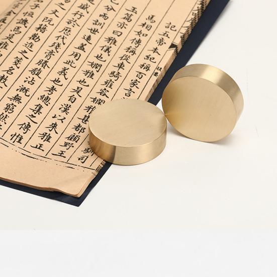 Brass Paperweights Heavy Paper Compact Portable Decorative Weight Block Stability Desktop Ornament