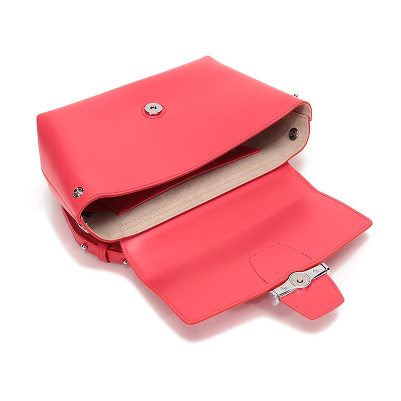 Longchamp Le Pliage Fashion Magnetic Closure Leather Crossbody Shoulder Bag Women Bags Watermelon-Red 10094HSC642