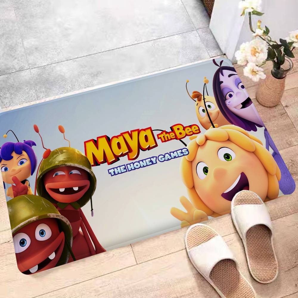 Bee M-Maya Floor Mat Kids Room Bedroom Decoration Balcony Anti-Slip Doormat Living Room Welcome Rug