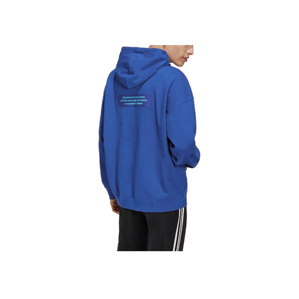 Adidas Толстовка с капюшоном Originals Big Trefoil, мужские топы, темно-синий H09353