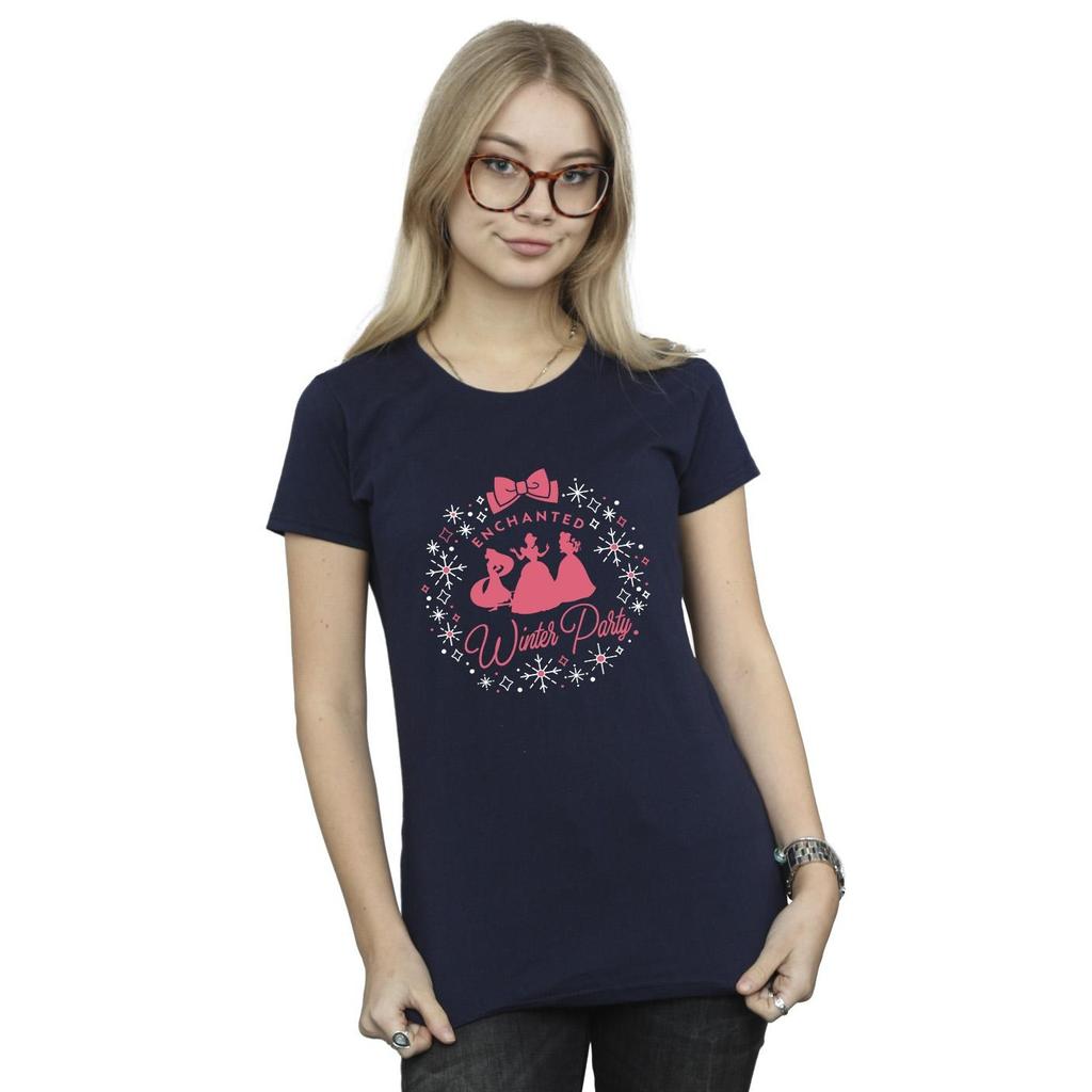 Disney Womens/Ladies Princess Winter Party Cotton T-Shirt