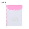 6 pcs PP Binder Folders A4 Punched Pockets New Binder Pocket  Office Organizer