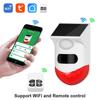 Tuya Smart WiFi инфракрасный детектор движения солнечный уличный беспроводной стробоскоп сирена детектор звуковой сигнализации для дома двор наружная безопасность
