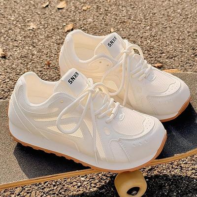 Новые женские дышащие сетчатые обновленные кроссовки «папины» туфли лето толстая подошва спортивная повседневная обувь универсальная удобная резиновая подошва