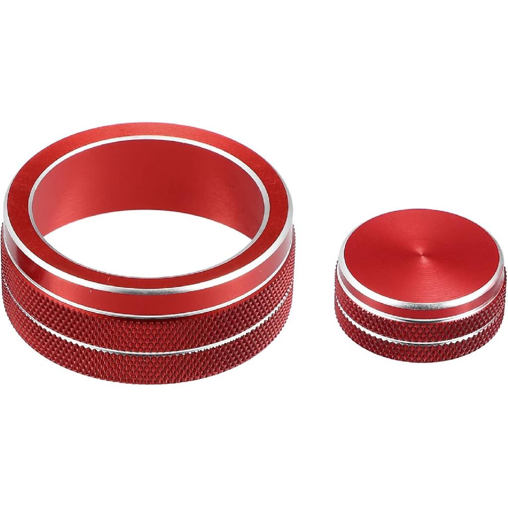 Car Center Console Multimedia Control Button Cover for Infiniti Q50 QX50 Q60 Red (Set of 2)