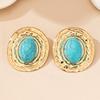 Stud Earrings For Women Round Metal Geometric Ear Accessories Holiday Party Gift Fashion Jewelry CE214