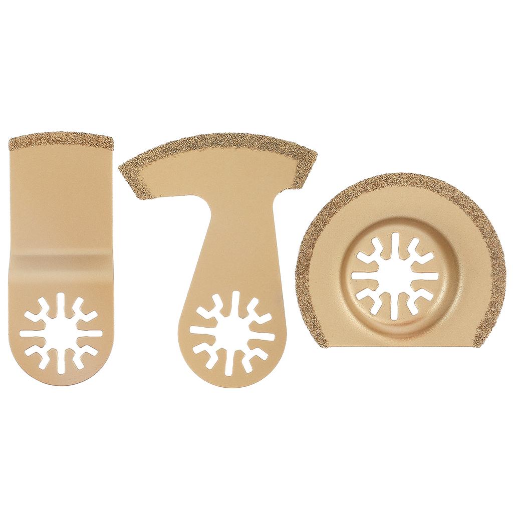 8 шт. Многофункциональные лезвия Осциллирующие пильные полотна из цементированного карбида Профессиональное треугольное пильное полотно для резки керамической плитки и мрамора