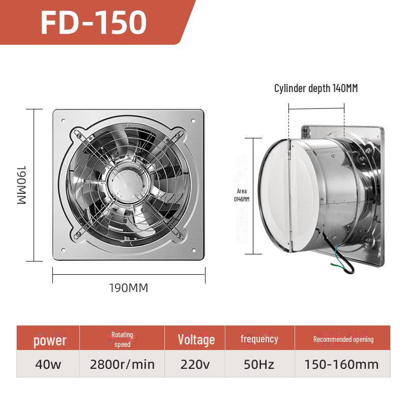 Вентилятор для вытяжки из нержавеющей стали с высокой ветровой силой