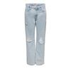 Джинсы ONLY 15281259 голубой Straight Fit