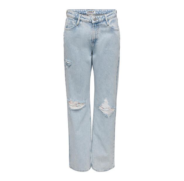 Джинсы ONLY 15281259 голубой Straight Fit