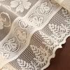 Vintage Lace Table Runner, Rustic Fringed Table Runner, Boho Floral Lace Table Runner with Tassels for Wedding Bridal Shower Dining Table Decoration