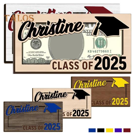 Подарок на выпускной, держатель для денег из дерева, выпускной 2025 года, подарочный держатель для денег, памятный подарок для выпускников средней школы, колледжа, университета