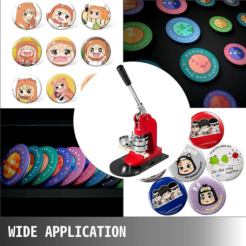 25MM-75MM Button Maker Machine Manual Button Pin Badge Press Maker Household DIY Badges Machine Kit
