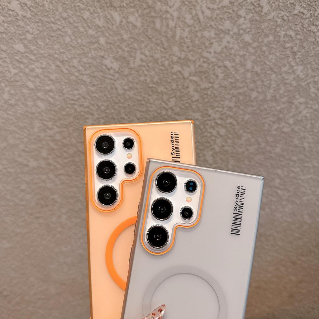 Samsung S25Plus Semi Transparent Magnetic Suction Phone Case SAMS24Ultra Skin Scrub S23 Soft Sand Protective Case 22