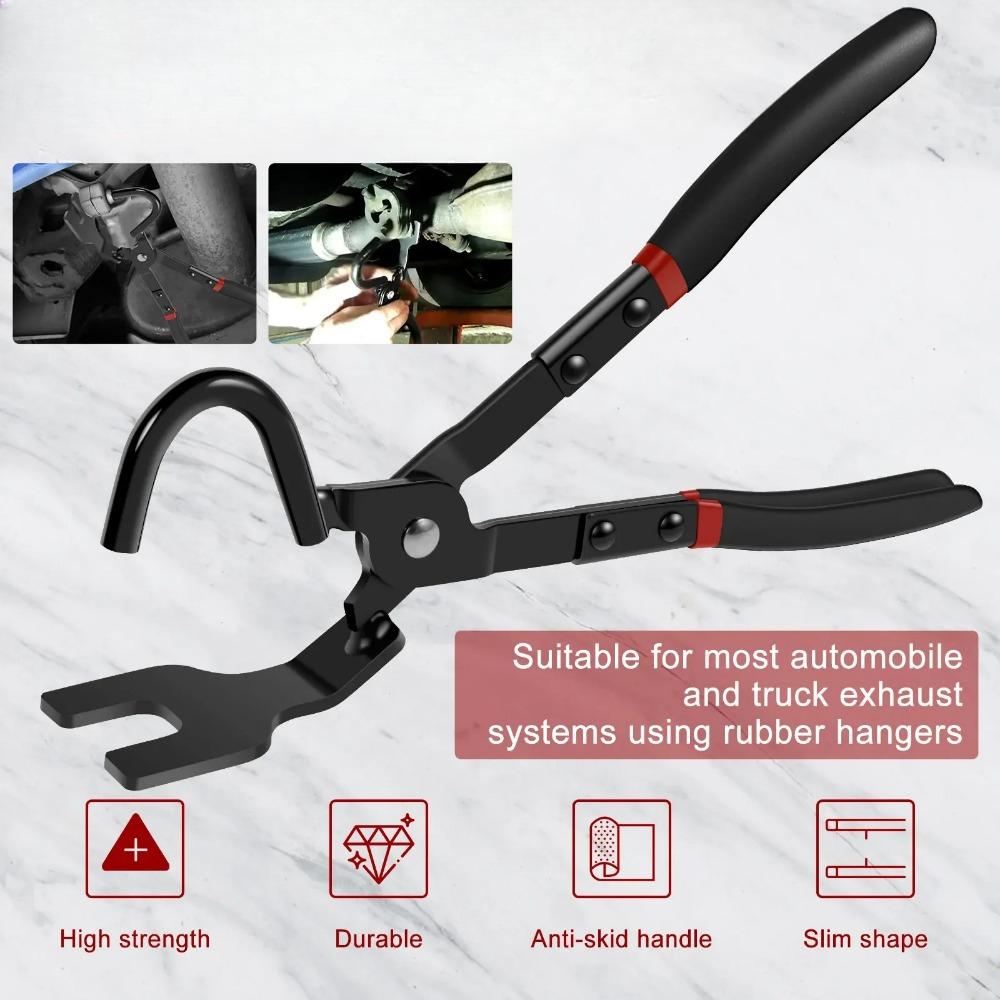 Щипцы для подвешивания выхлопной системы автомобиля. Щипцы для снятия кронштейна из высокоуглеродистой стали. Нескользящий отдельный резиновый кронштейн. Инструмент для удаления вешалки.