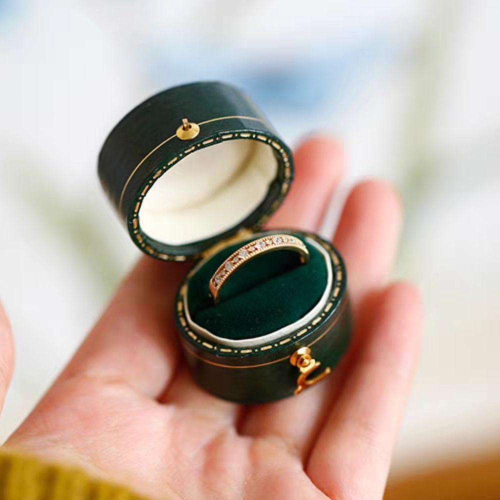 Exquisite Engagement Ring Box Display Holder Jewelry Storage Box Small Ring Bearer Box  Unisex