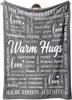 Afterprints Warm Hugs Healing Blanket  Soft Comfort Throw Blankets x Inspirational Get Well Gifts for Women Breast Cancer Suppor