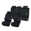 Finetex Seat Set of 1 Front Seats 1 Rear for Covers, (2 & Seat) Light/Standard Cars, Black, 4361-77BK