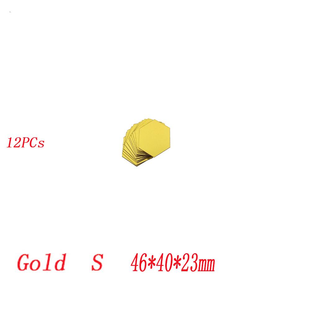 6/12Pcs Hot Art Safety Mirror Wall Sticker Mural Decals Home Decor Geometric Hexagon