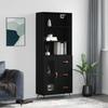 VidaXL Highboard Black 69.5x34x180 Cm Engineered Wood 3189478