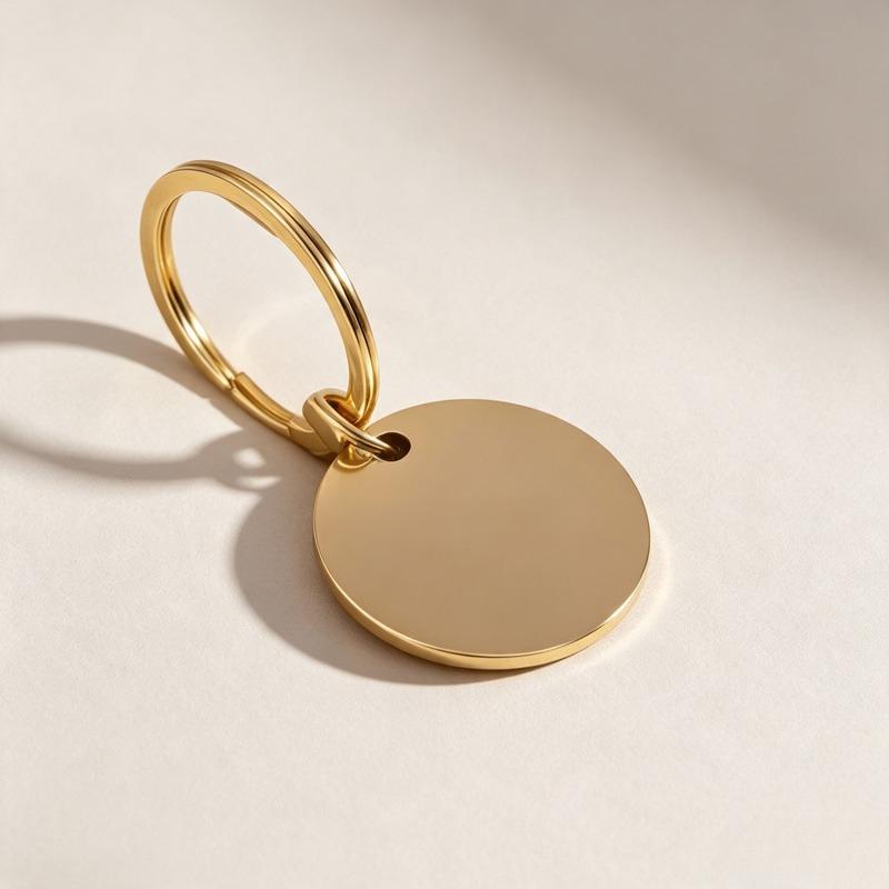 Wholesale 50PCS Stainless Steel Round Dog ID Tag Blank Pendants For Necklaces Custom DIY Jewelry Making Keychain Dog Tag