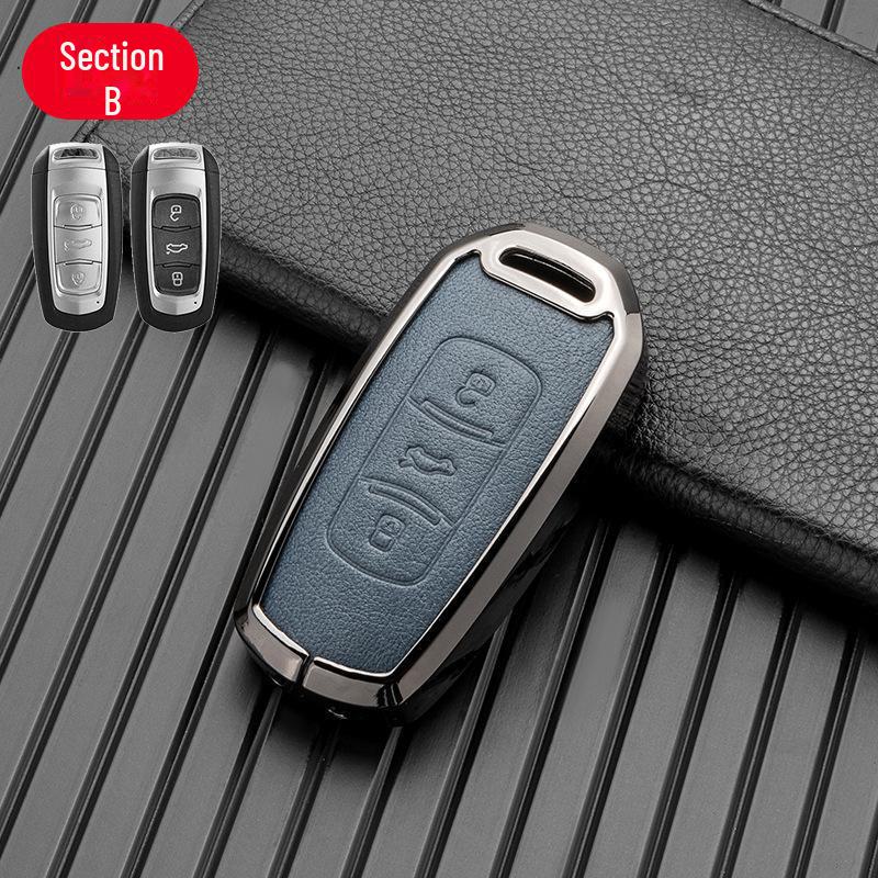 Alloy Leather Key Cover for Geely Models: Dihao, Binyue, Binrui, Bo Yue, Xingyue L, Xingrui
