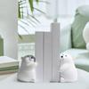 2 Pieces Bear Bookends Children's Desk Decoration Cute Cabinet Home Decor Book Stand for