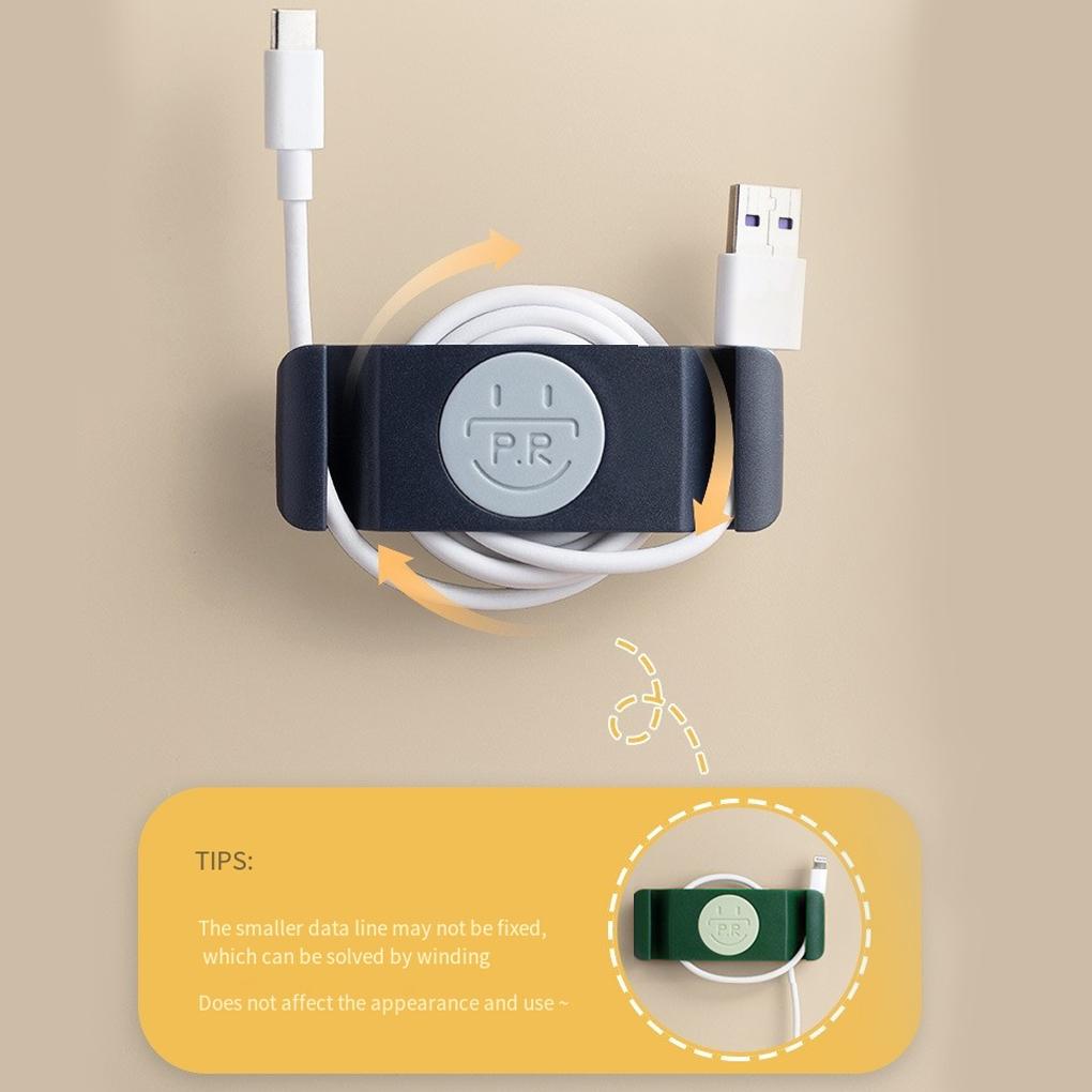 Pack of 4 Wall Mounted Appliances Cord Organizer Self-adhesive Air Fryer Charging Cable Wrapper Winder Accessory Bedroom