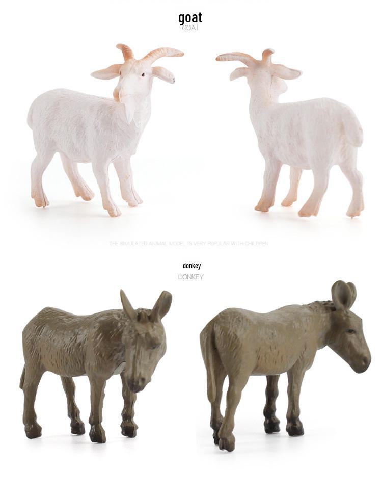 Мини-модели сельскохозяйственных животных ручной работы: Курица, утка, корова для декора стола из песка и детских игрушек