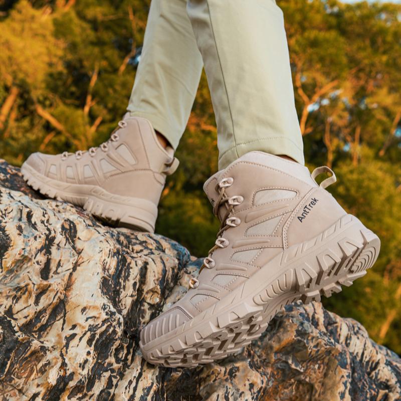 Men's Climbing Shoes Tactical Boots Waterproof Military High Quality Motorcycle Hunting Hiking Shoes Breathable Boots