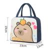 Cartoon Capybara Lunch Bag Insulated Food Container Portable Thermal Bento Box Bag Multifunctional Kids School Picnic Food Pouch