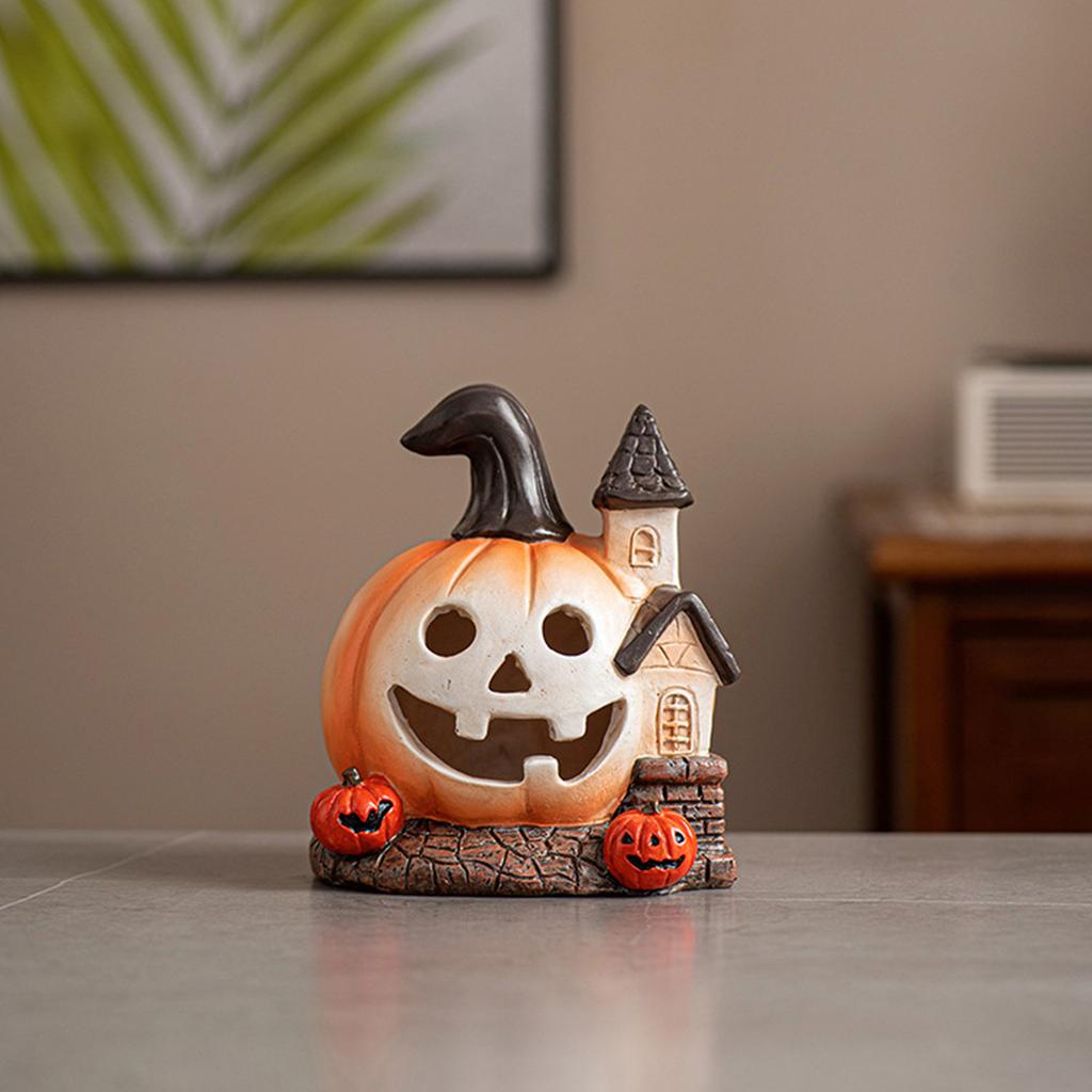 Хэллоуин Тыква Украшения Смола Тыква Фигурки Настольные Центральные Композиции для Уличного Внутреннего Сказочного Сада Украшения