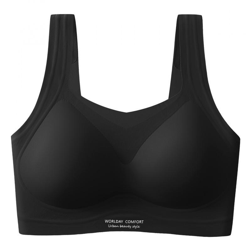 Traceless underwear women's small breasts gather and show large external expansion integrated fixed cup no steel ring closed breast anti-sagging bra