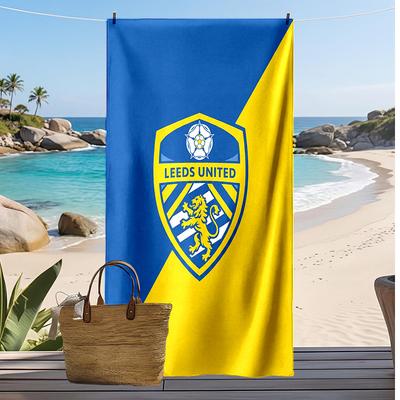 Пляжное полотенце с принтом футбольного клуба Leeds United, большое, мягкое, быстросохнущее, для пляжа, кемпинга, плавания