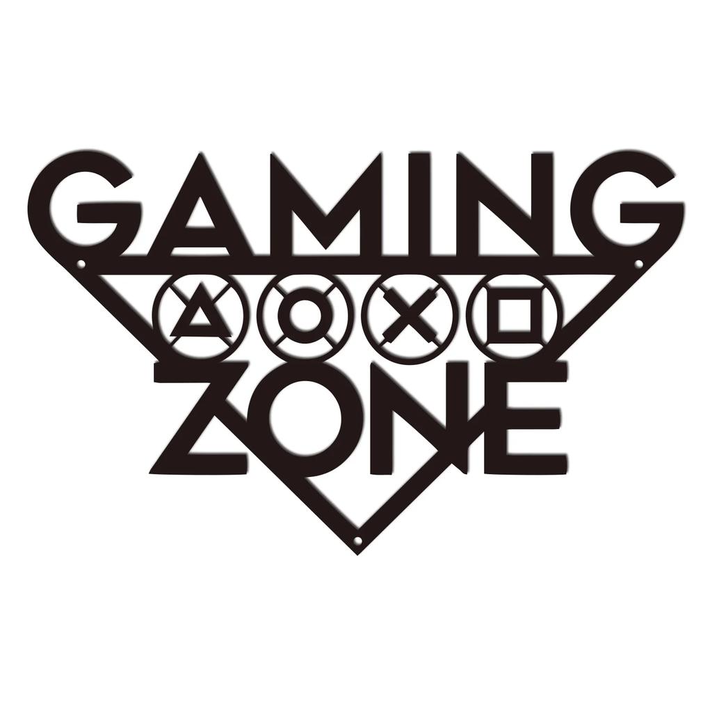 Gaming Zone Wall Art Gamer Metal Decor Stylish Gaming Room Sign Ideal for Playroom Unique Gaming Room Wall Decoration