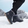 Men Snow Boots Outdoor Warm Shoes Men's Winter Plush Ankle Boots Waterproof Men's Boots Zips Black Footwear Men Winter Shoes
