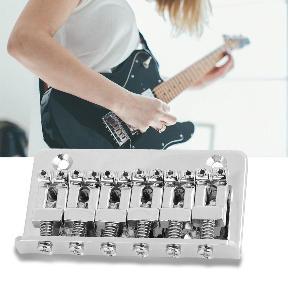 1PC Fixed 6 String Bridge Tailpiece for 52mm Electric Guitar Bass