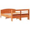 Solid Wood Bed without Mattress Wax Brown 120 x 190 cm Pine Wood