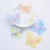 12Pcs 50*40mm Mirage Embroidered Mesh Butterfly Appliques for Clothes Hat Sewing Patches DIY Headwear Hair Clips Bow Accessories