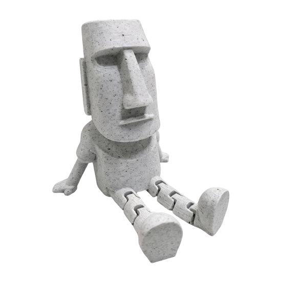 3D-печатная фигурка Моаи, фигурка действия, подвижные суставы, артикулированная каменная скульптура острова Пасхи, мини-игрушка для рабочего стола, украшение для офиса, дома