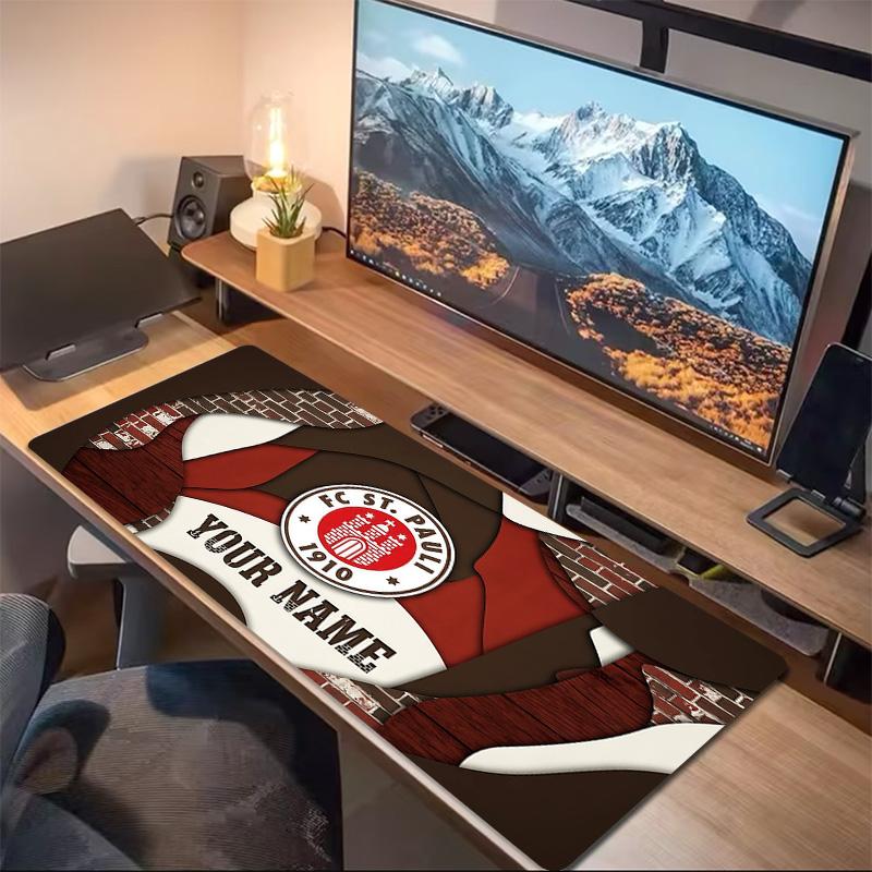 FC St. Pauli Print Cushion Non-slip Laptop Tablet Big Mousepad XXL Mat Mini PC Playmat With Lock edge