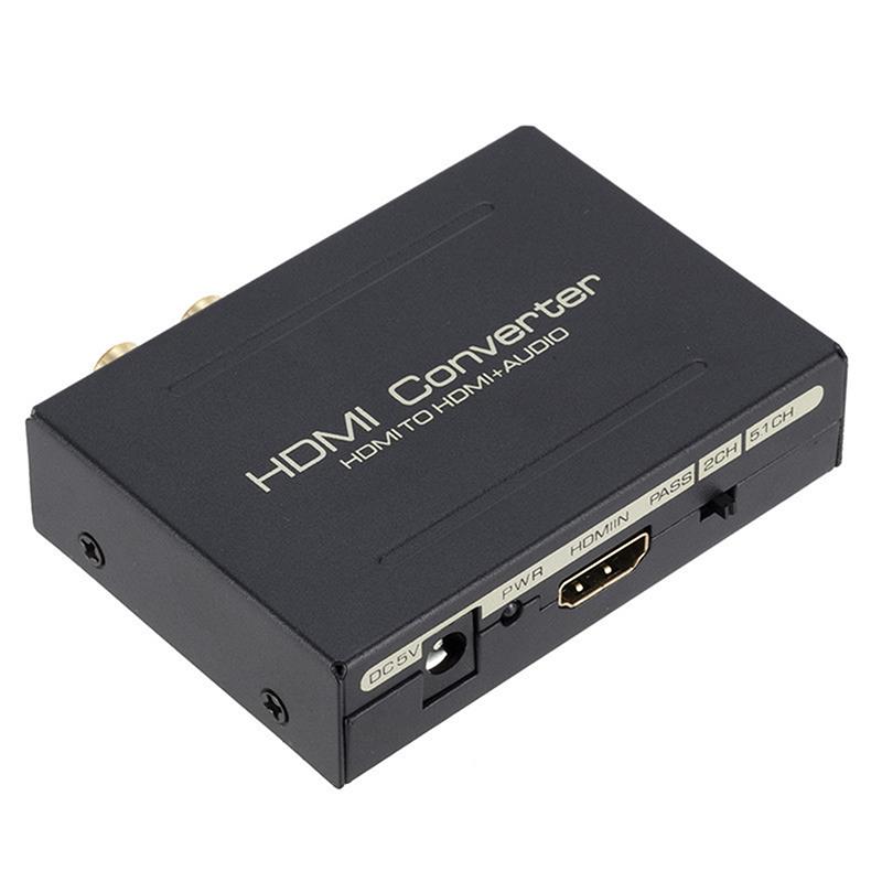 Аудиоэкстрактор, совместимый с HDMI, 5.1-канальный 2.0-канальный стереоконвертер, оптический TOSLINK SPDIF + L/R аудиоразветвитель, адаптер для домашнего кинотеатра