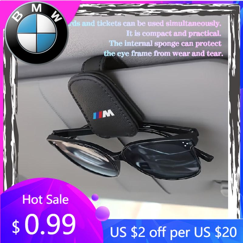 BXE1 2026 Car Sticker Car Supplies Magnetic Leather Sunglasses Clip-on Car Sun Visor For BMW M E34 E36 E60 E90 E46 E39 E70 F10 F20 F3