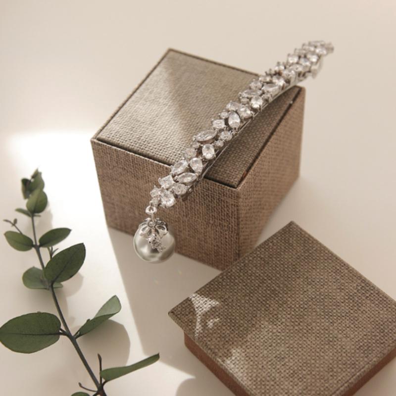 J.Lauren Big Size Cubic drop Pearl Large pin H0780