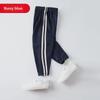 Boys' and Girls' Velvet-Lined Autumn Sports Pants - Warm Casual Wear for Spring and Fall