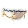Les Trésors De Lily [J9489] - Golden Blue 'Skull' Designer Bracelet