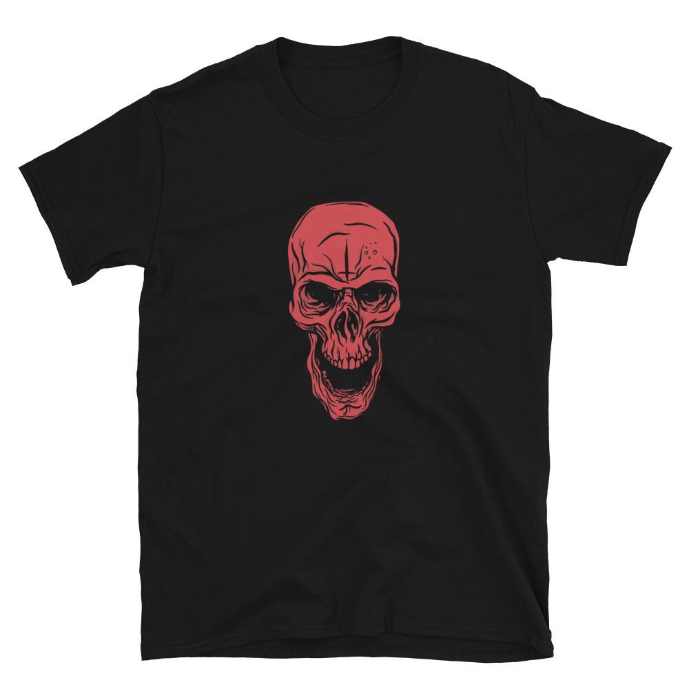 Scary Red Skull Angry Skeleton T-Shirt